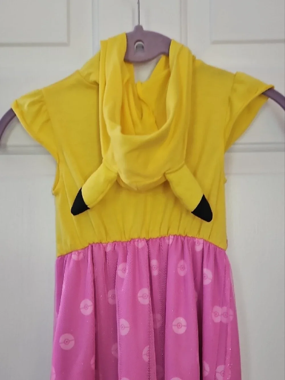 Pokemon Yellow & Pink Pikachu Heart Hooded Dress